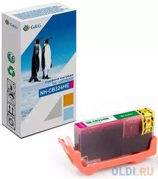 Картридж струйный G&G NH-CB324HE пурпурный (14.2мл) для HP Photosmart B8553/C5324/C5370/C5373/C5380/C5383