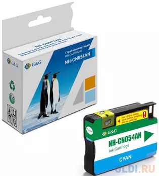 Картридж струйный G&G NH-CN054AN голубой (14мл) для HP Officejet 6100/6600/6700/7110/7510