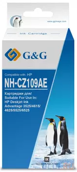 Картридж струйный G&amp;G NH-CZ109AE CZ109AE черный (21.6мл) для HP DJ IA 3525/5525/4525