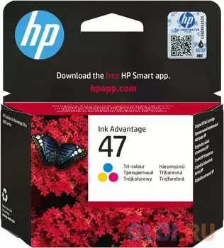 Картридж струйный HP 47 6ZD61AE многоцветный (700стр.) (2мл) для HP DJ IA Ultra 4828