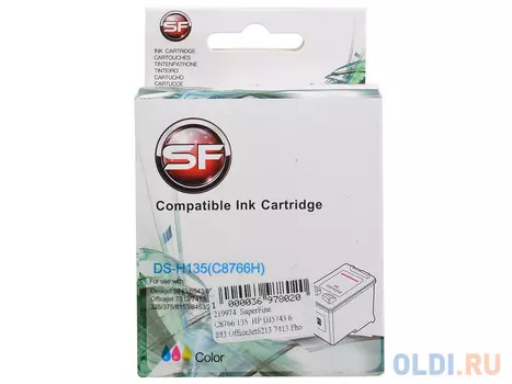 Картридж SuperFine C8766 №135 для HP DJ5743 6843 OfficeJet6213 7413 PhotoSmart2713 8453 цветной