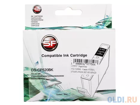 Картридж SuperFine PGI-520BK PGI-520BK PGI-520BK PGI-520BK PGI-520BK PGI-520BK 350стр Черный