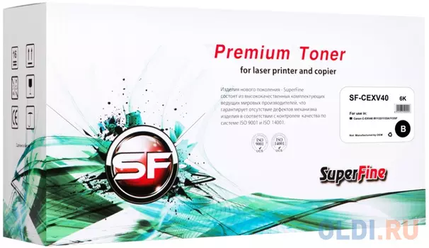 Картридж SuperFine SF-CEXV40 для Canon imageRUNNER 1133 imageRUNNER 1130 6000стр Черный