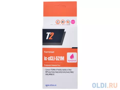 Картридж T2 IC-CCLI-521M для Canon PIXMA iP4700 MX860 870 пурпурный
