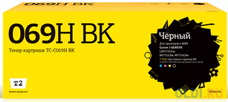 Картридж T2 TC-C069H BK 7600стр Черный