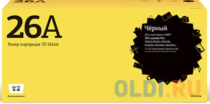 Картридж T2 TC-H26A 3100стр Черный