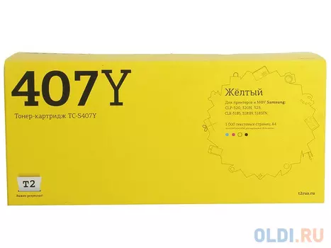 Картридж T2 TC-S407Y 1000стр Желтый