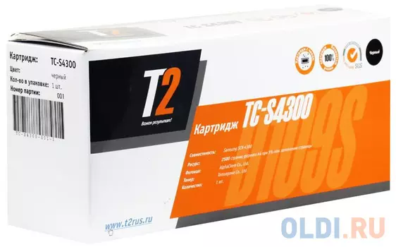 Картридж T2 TC-S4300 2500стр Черный