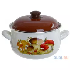 Кастрюля INTEROS 15251 Грибы 5.7 л углеродистая сталь
