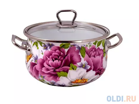 Кастрюля Interos 2545 Пион,2,1 л