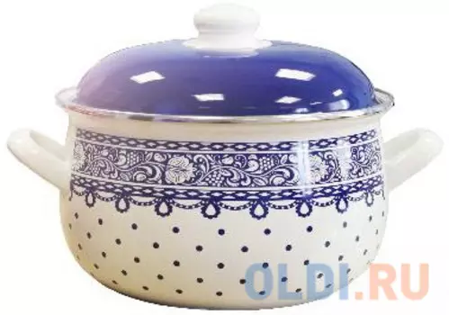 Кастрюля Interos 3661А Ажур синий 4,0 л