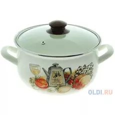 Кастрюля INTEROS Аппетит 22 см 5.1 л эмалированная сталь 15157