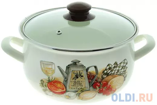 Кастрюля INTEROS "Аппетит" 24 см 5.7 л эмалированная сталь 15157