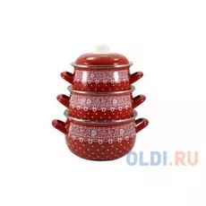 Кастрюля INTEROS "Ажур" 3.1 л эмалированная сталь 3661В