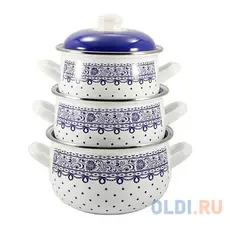 Кастрюля INTEROS "Ажур" 5.1 л эмалированная сталь 3661А