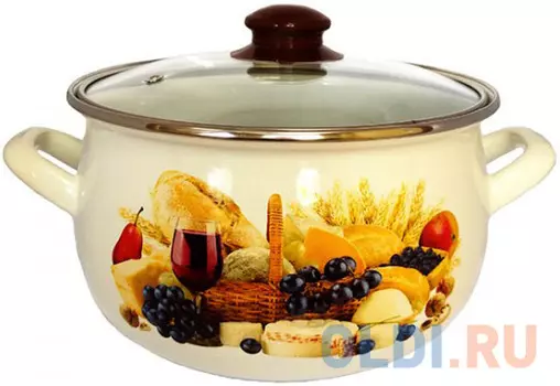 Кастрюля INTEROS "Палермо" 24 см 5.7 л эмалированная сталь 16022