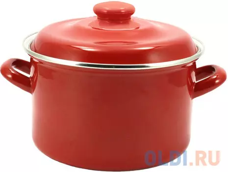 Кастрюля INTEROS "Ред" 18 см 2.6 л эмалированная сталь 51011
