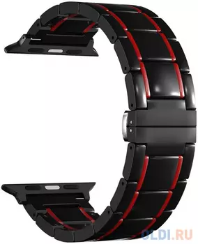Керамический ремешок для Apple Watch 38/40 mm LYAMBDA LIBERTAS DS-APG-06-40-BR Black/Red