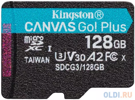 Kingston 128GB microSDXC Canvas Go Plus 170R A2 U3 V30 Single Pack w/o ADP EAN: 740617301243