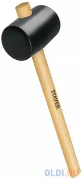 Киянка STAYER 20505-75 резиновая черная с деревянной ручкой, 680г