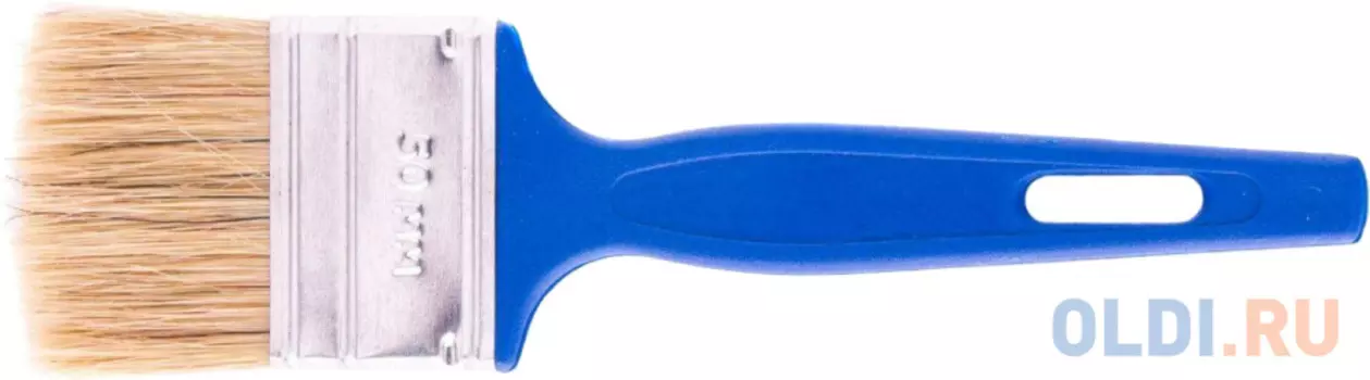 Кисть флейцевая "Эксперт", 50*6, натуральная щетина, пластиковая ручка// Сибртех