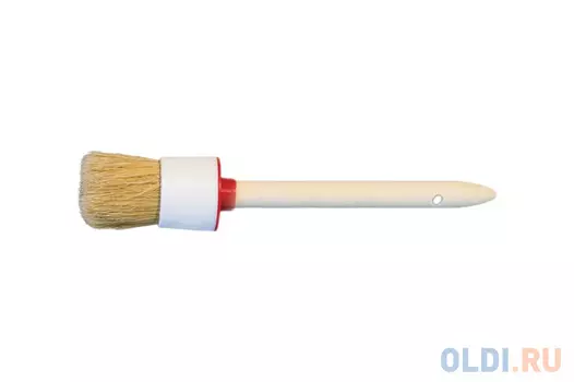 КИСТЬ КРУГЛАЯ №20/65 ММ (6/120) НАТУР.ЩЕТИНА, ДЕРЕВ.РУЧКА "KRAFOR"