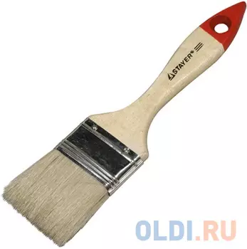 Кисть плоская Stayer UNIVERSAL-STANDARD натуральная щетина деревянная ручка 75мм 0101-075
