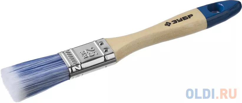 Кисть плоская ЗУБР 4-01007-025 УНИВЕРСАЛ-СТАНДАРТ натуральная щетина, деревянная ручка, 25мм