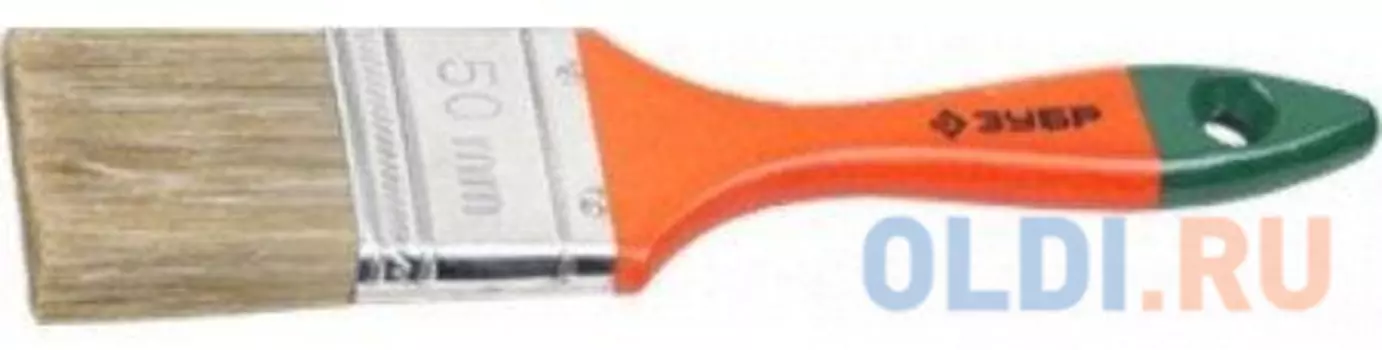 Кисть плоская Зубр ЛАЗУРЬ-МАСТЕР смешанная щетина деревянная ручка 63мм 4-01009-063