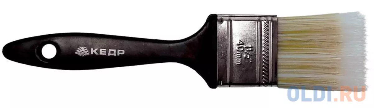 КИСТЬ ПЛОСКАЯ ТОНКАЯ ИСКУСТВ.ЩЕТИНА №1 /25 ММ (12/720) ПЛАСТ.РУЧКА "КЕДР" 047-0710