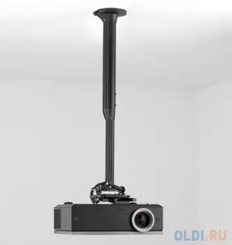 [KITEC045080B] Потолочный комплект для проектора Chief KITEC045080B нагрузка до 11,3 кг., длина штанги 45-80 см, микрорегулировки: пов. 3°, накл. 15°, вращ. 360°, черн.