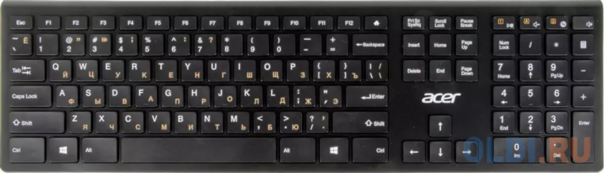 Клавиатура Acer OKR020 черный USB беспроводная slim Multimedia