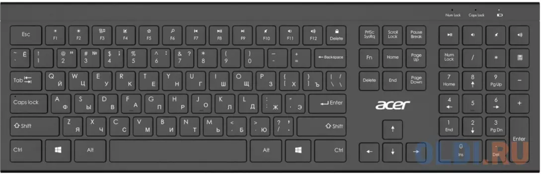 Клавиатура Acer OKR300, USB, Радиоканал, черный [zl.kbdee.014]