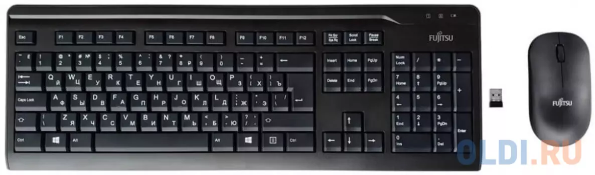 Клавиатура беспроводная Fujitsu Fujitsu LX410 USB черный