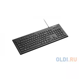 Клавиатура CANYON CNS-HKB2-RU, ультратонкая, Кл:104+8М, черный, покрытие устойчиво к отпечаткам пальцев, декоративная LED-подсветка