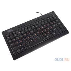 Клавиатура CBR KB 175, мини, металлическое дно, мультимедия, 87 кн. + 10 доп., USB