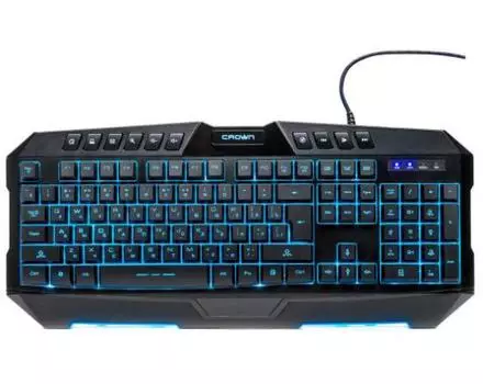 Клавиатура Crown CMKG-402 Black USB проводная, мембранная, 105 клавиш + 10