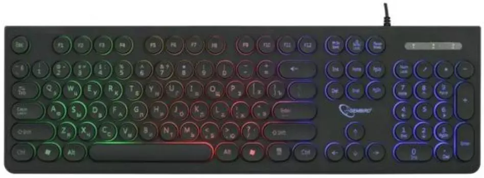 Клавиатура Gembird KB-240L Black USB проводная, мембранная, 104 клавиши