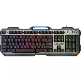 Клавиатура игровая Assault GK-350L RU, радужная, USB, метал DEFENDER