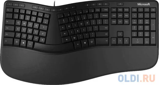 Клавиатура Microsoft Kili Keyboard черный USB Multimedia Ergo (подставка для запястий) (LXN-00011)