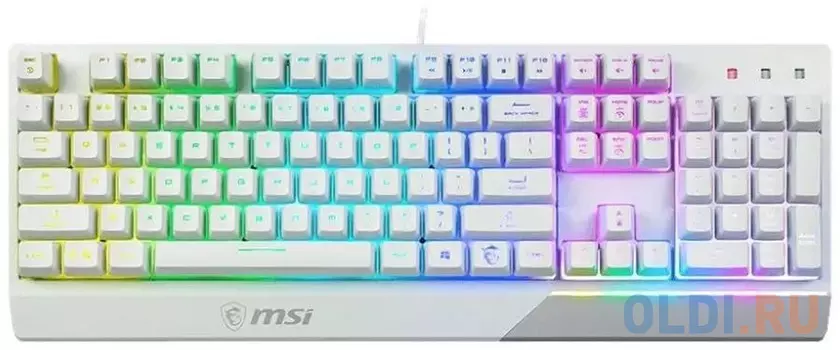 Клавиатура MSI Vigor GK30 белый USB for gamer LED