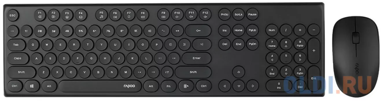 Клавиатура + мышь Rapoo X260S клав:черный мышь:черный USB беспроводная