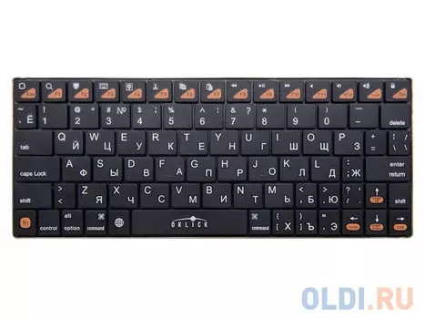 Клавиатура Oklick 840S черный беспроводная BT slim
