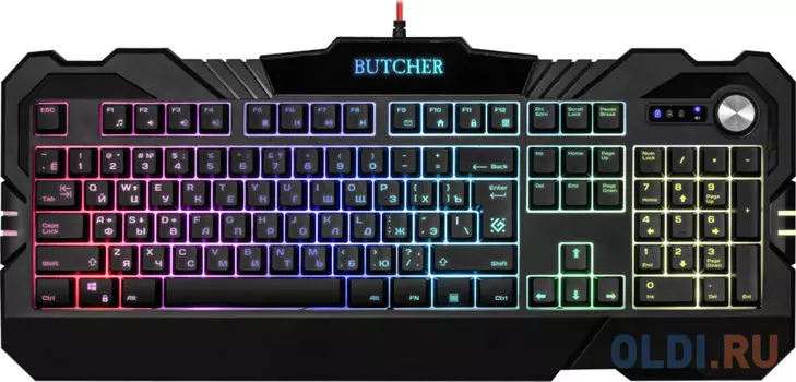 Клавиатура проводная Defender BUTCHER GK-193DL USB черный