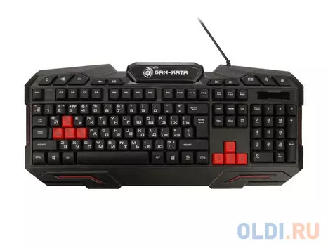 Клавиатура проводная Dialog Gan-Kata KGK-11U USB черный красный