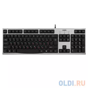 Клавиатура SVEN KB-S300 серебро (104кл.), USB
