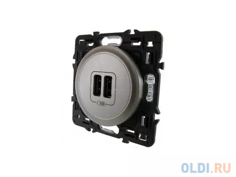 Клавиша Legrand Celiane для двойной USB-розетки титан 68556