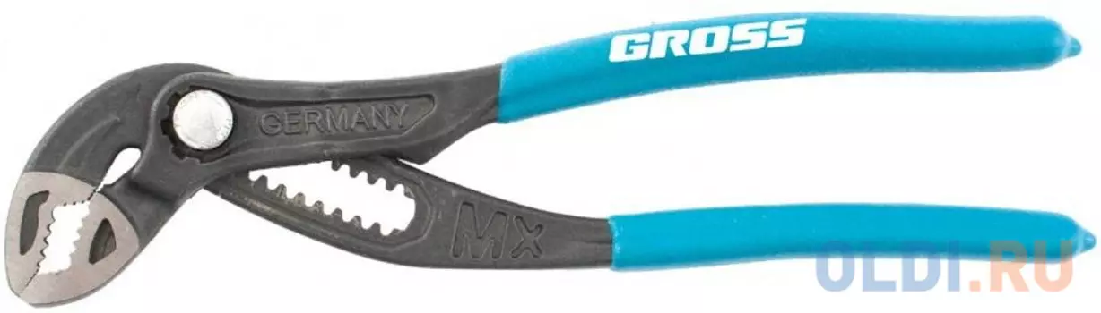 Клещи переставные, кнопочный механизм, обливные рукоятки, 400 мм// Gross