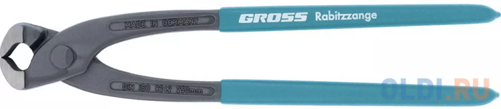 Клещи торцевые, обливные рукоятки, 250 мм// Gross