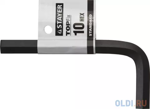 Ключ имбусовый STAYER 27405-10 STANDARD сталь, черный, 10мм